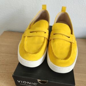 Vionic Yellow Casual Penny Loafers